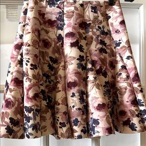 Lauren Conrad Floral A-Line Skirt - Pink and Purple